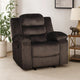 Wilo Manual Glider Reclining Chair, Plush Foam Cushions, Brown Fabric