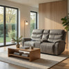 Folu Power Reclining Sofa, 76 Inch, Gray Fabric Upholstery, USB Ports