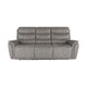 Folu Power Reclining Sofa 86 Inch Gray Fabric Upholstery USB Ports BM329895