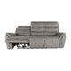Folu Power Reclining Sofa 86 Inch Gray Fabric Upholstery USB Ports BM329895