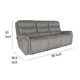 Folu Power Reclining Sofa 86 Inch Gray Fabric Upholstery USB Ports BM329895