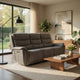 Folu Power Reclining Sofa, 86 Inch, Gray Fabric Upholstery, USB Ports