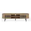 Brandon TV Stand Media Console Shelf 2 Cabinets Beige Wood 71 Inch BM329898
