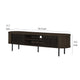Brandon TV Stand Media Console Shelf 2 Cabinets Dark Brown 71 Inch BM329899