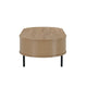 Brandon Cocktail Coffee Table with Inner Shelf Oval Light Beige Wood BM329900