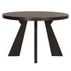Kiana Dining Table Modern Dark Brown Solid Rubberwood Round 47 Inch BM329905