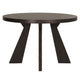 Kiana Dining Table Modern Dark Brown Solid Rubberwood Round 47 Inch BM329905