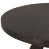 Kiana Dining Table Modern Dark Brown Solid Rubberwood Round 47 Inch BM329905