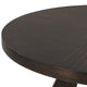 Kiana Dining Table Modern Dark Brown Solid Rubberwood Round 47 Inch BM329905