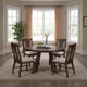 Kiana Dining Table, Modern Dark Brown Solid Rubberwood, Round 47 Inch