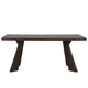 Kiana Dining Table, Dark Brown Solid Rubberwood, Rectangular 72 Inch