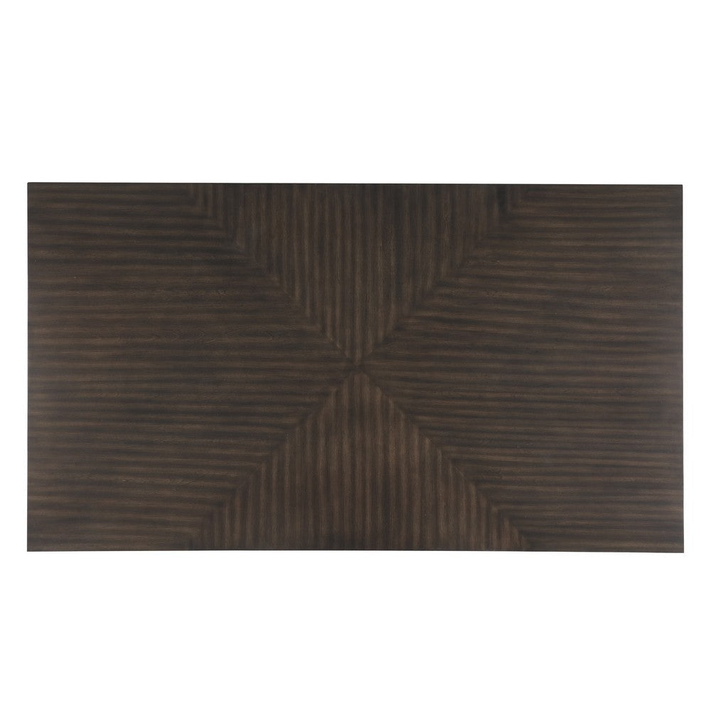 Kiana Dining Table Dark Brown Solid Rubberwood Rectangular 72 Inch BM329906