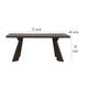Kiana Dining Table Dark Brown Solid Rubberwood Rectangular 72 Inch BM329906