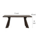Kiana Dining Table, Dark Brown Solid Rubberwood, Rectangular 72 Inch