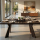 Kiana Dining Table, Dark Brown Solid Rubberwood, Rectangular 72 Inch