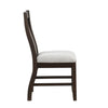 Kiana Dining Chair Set of 2 Beige Fabric Cushion Dark Brown Wood BM329907
