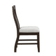 Kiana Dining Chair Set of 2 Beige Fabric Cushion Dark Brown Wood BM329907