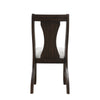 Kiana Dining Chair Set of 2 Beige Fabric Cushion Dark Brown Wood BM329907