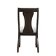 Kiana Dining Chair Set of 2 Beige Fabric Cushion Dark Brown Wood BM329907