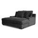 Ezo Chaise Lounge Dark Gray Polyester Corduroy 3 Pillows 67 Inch BM329910