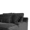 Ezo Chaise Lounge Dark Gray Polyester Corduroy 3 Pillows 67 Inch BM329910