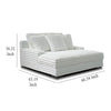 Ezo Chaise Lounge White Polyester Corduroy 3 Accent Pillows 67 Inch BM329911