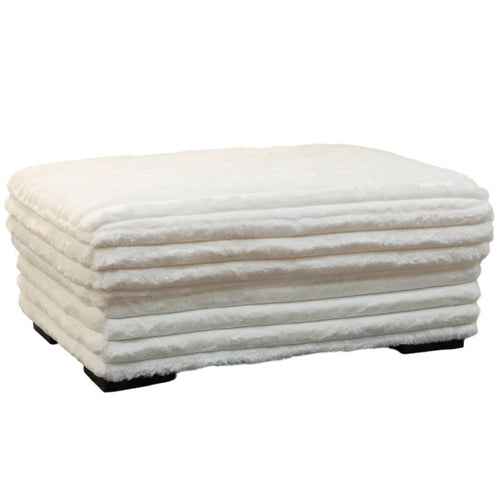 Ezo Ottoman, Soft Dark Gray Polyester Corduroy Cushioning, 41 Inch