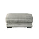 Ezo Accent Ottoman Gray Polyester Corduroy Cushioned Top 41 Inch BM329913