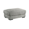 Ezo Accent Ottoman Gray Polyester Corduroy Cushioned Top 41 Inch BM329913