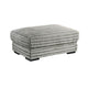 Ezo Accent Ottoman Gray Polyester Corduroy Cushioned Top 41 Inch BM329913