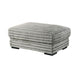 Ezo Accent Ottoman, Gray Polyester Corduroy Cushioned Top, 41 Inch