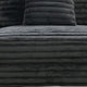 Ezo Armless Accent Chair Dark Gray Polyester Corduroy Soft Cushioned BM329914