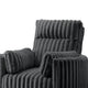 Ezo Swivel Accent Chair Channel Dark Gray Polyester Corduroy 2 Pillow BM329917