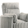 Ezo Swivel Accent Chair Channel Gray Polyester Corduroy 2 Pillows BM329918