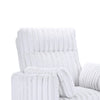 Ezo Swivel Accent Chair Channel White Polyester Corduroy 2 Pillows BM329919