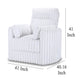 Ezo Swivel Accent Chair Channel White Polyester Corduroy 2 Pillows BM329919