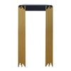 Theo Console Table Gold Metal Legs Retro Black Wood Frame 48 Inch BM329922