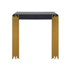 Theo Side End Table Retro Gold Metal Legs Black Wood Square 25 Inch BM329925