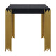Theo Side End Table Retro Gold Metal Legs Black Wood Square 25 Inch BM329925