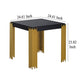 Theo Side End Table Retro Gold Metal Legs Black Wood Square 25 Inch BM329925