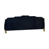 Theo Sofa Black Velvet Blue LED Lights Gold Metal Legs 83 Inch BM329928