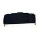Theo Sofa Black Velvet Blue LED Lights Gold Metal Legs 83 Inch BM329928
