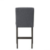Ghy Counter Height Chair Set of 2 Gray Fabric Solid Acacia Wood BM329936