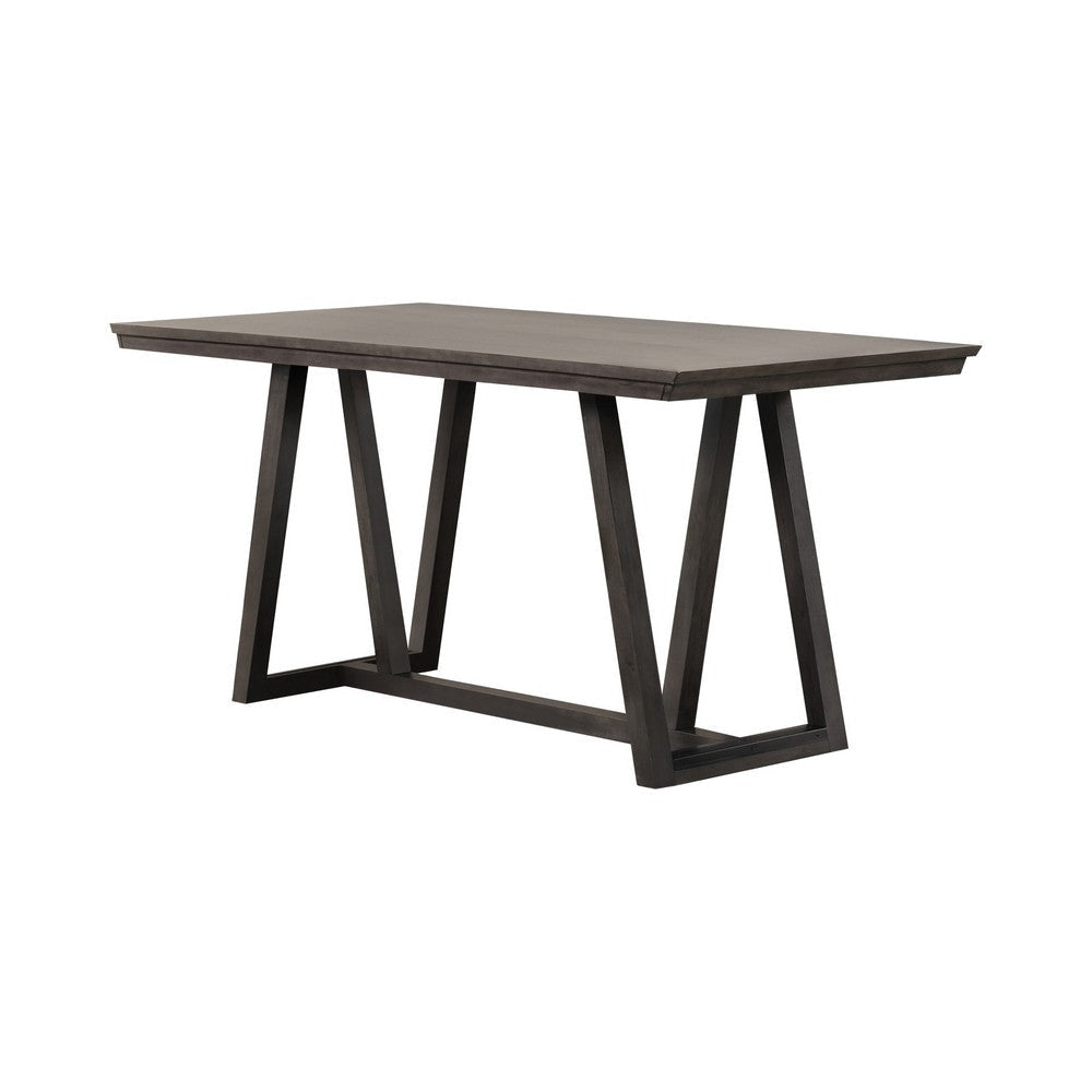 Ghy Counter Height Table Brown Solid Acacia Wood Rectangular 80 Inch BM329938