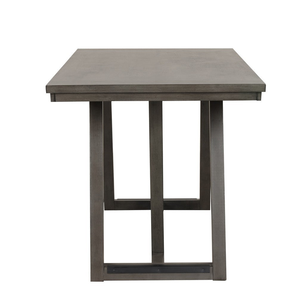 Ghy Counter Height Table Brown Solid Acacia Wood Rectangular 80 Inch BM329938