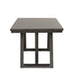 Ghy Dining Table, Brown Solid Acacia Wood, Rectangular 80 Inch Top