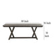 Ghy Dining Table Brown Solid Acacia Wood Rectangular 80 Inch Top BM329939