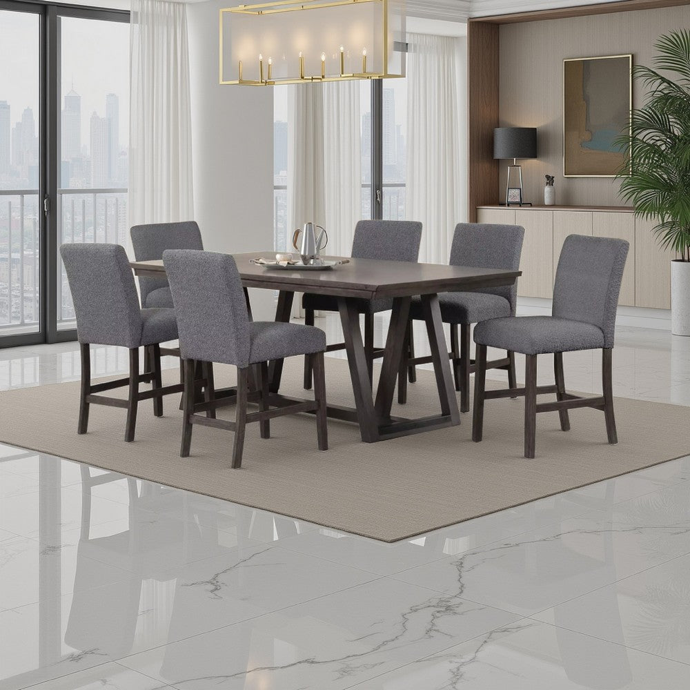 Ghy Dining Table, Brown Solid Acacia Wood, Rectangular 80 Inch Top