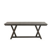 Ghy Dining Table, Brown Solid Acacia Wood, Rectangular 80 Inch Top