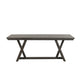 Ghy Dining Table, Brown Solid Acacia Wood, Rectangular 80 Inch Top